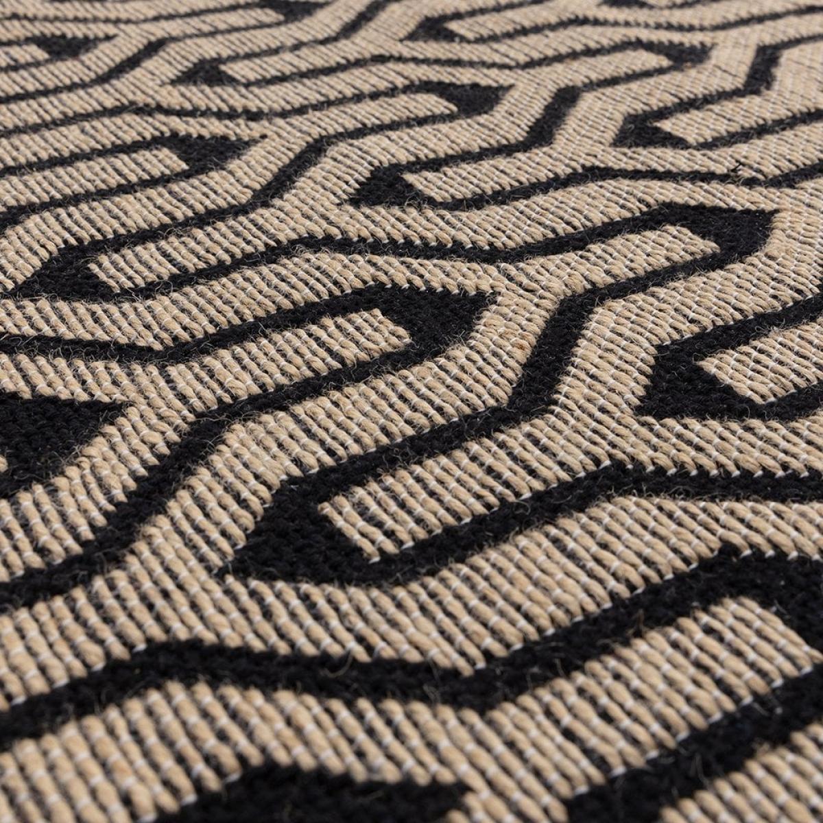 Sula Flat Weave Rug, Black Lattice Rug Size: 160 x 230cm Modern Designed Rugs, Colourful Contemporary Rug – image 5