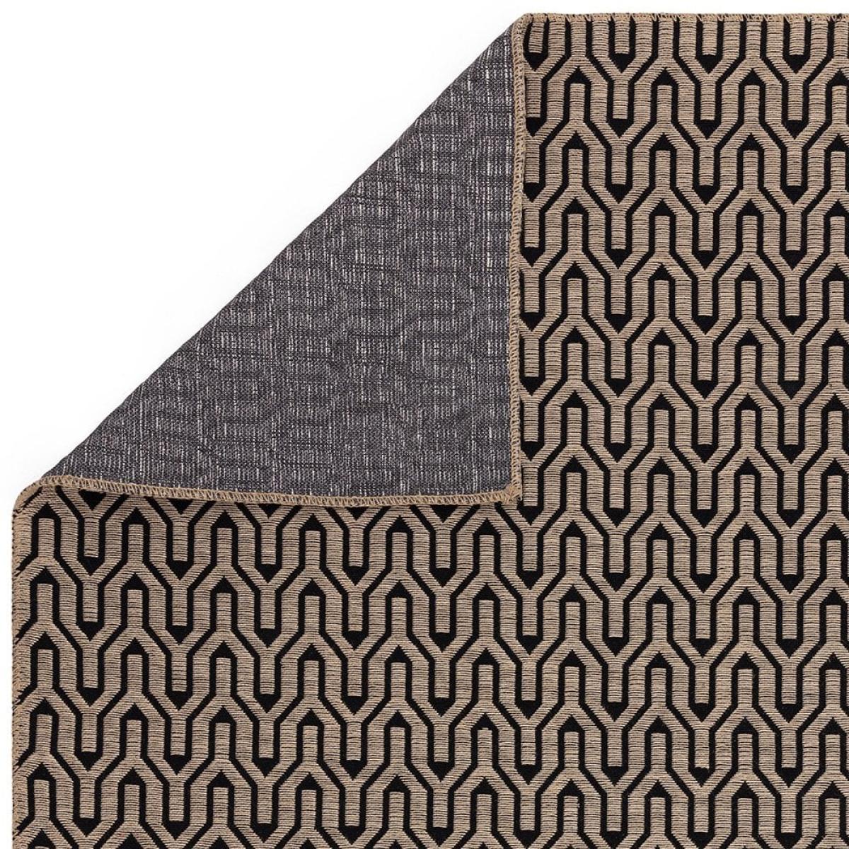 Sula Flat Weave Rug, Black Lattice Rug Size: 160 x 230cm Modern Designed Rugs, Colourful Contemporary Rug – image 6