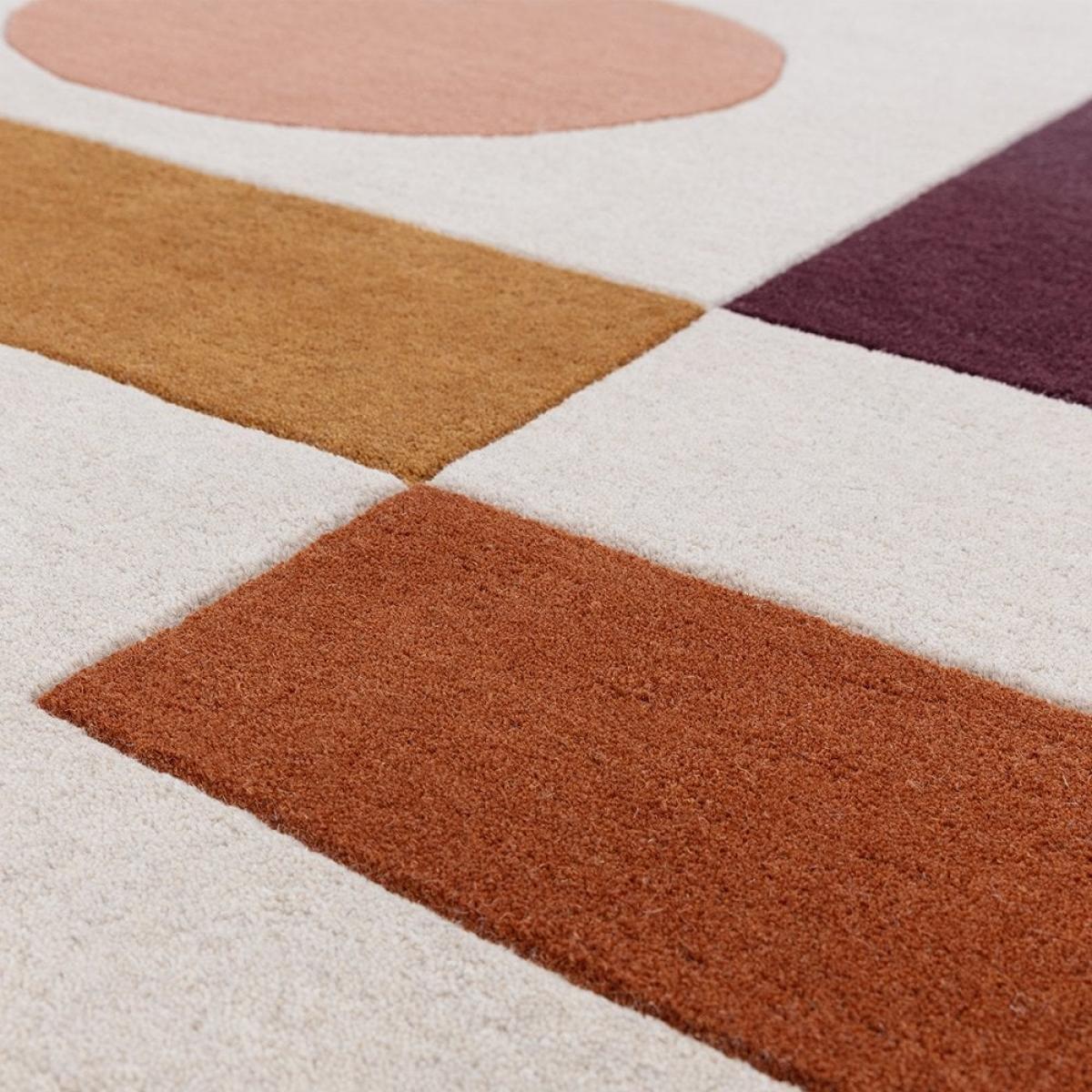 £40  Off  Kinetic Hand Tufted Rug, Multicolour Rug Size: 160 x 230cm Modern Designed Rugs, Colourful Contemporary Rug – image 3