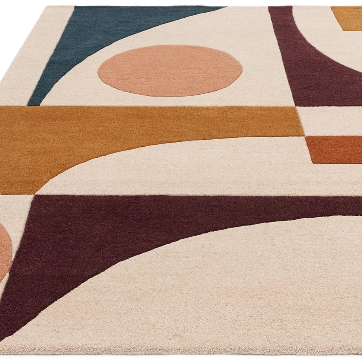 £40  Off  Kinetic Hand Tufted Rug, Multicolour Rug Size: 160 x 230cm Modern Designed Rugs, Colourful Contemporary Rug – image 4