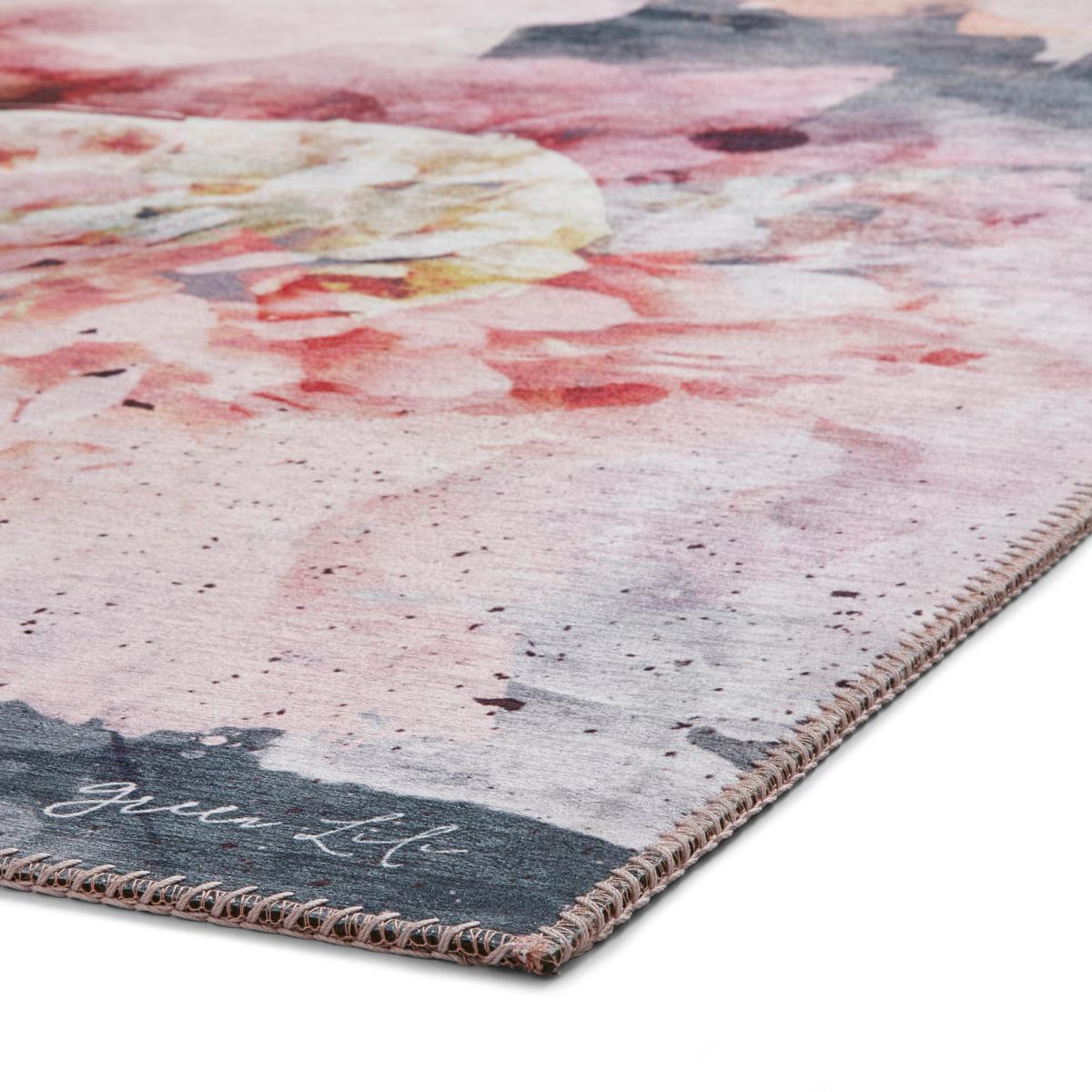 Michelle Collins Floral Rose and Black Rug Rose (Pink) – image 5