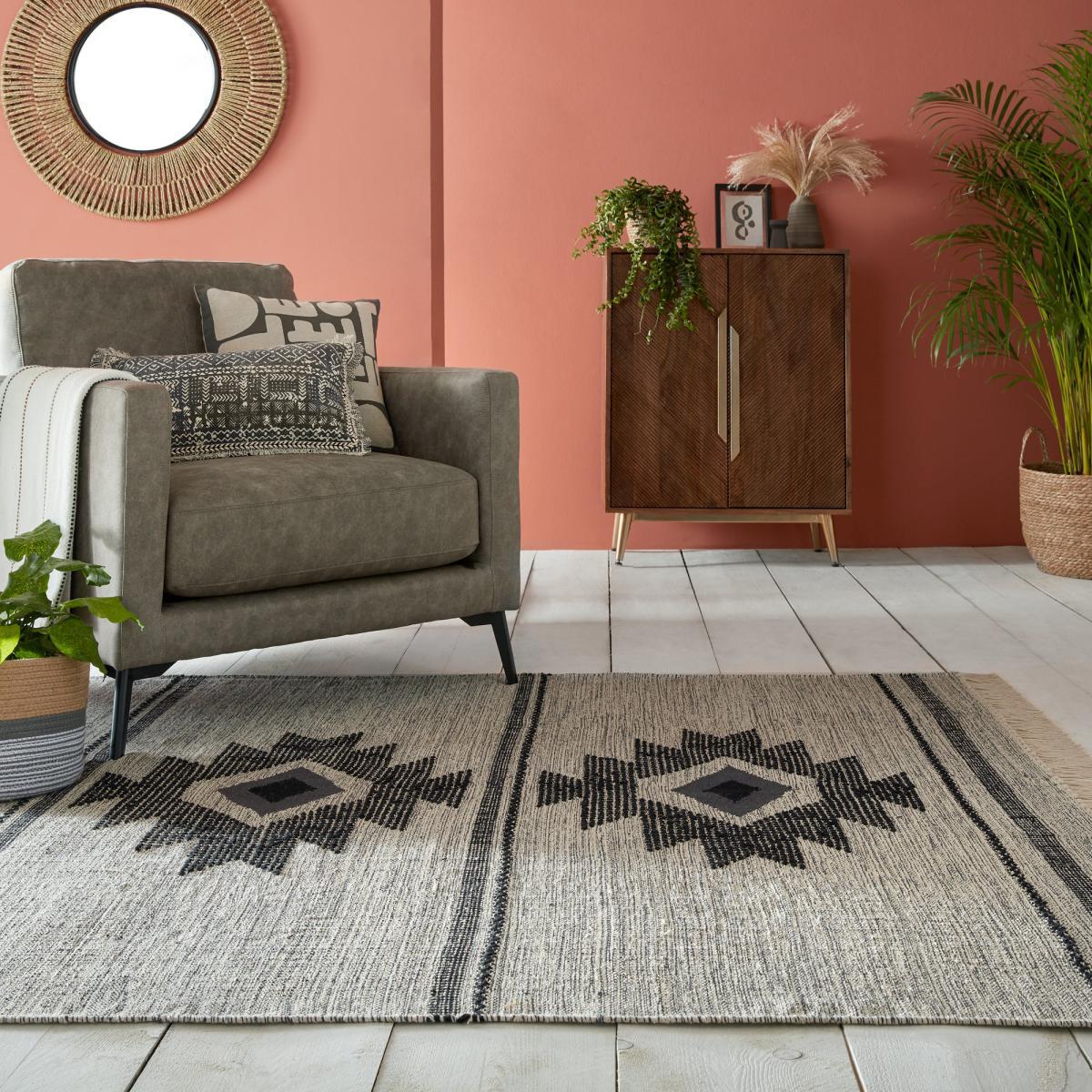 Monochrome Nomadic Rug Grey/Black – image 1