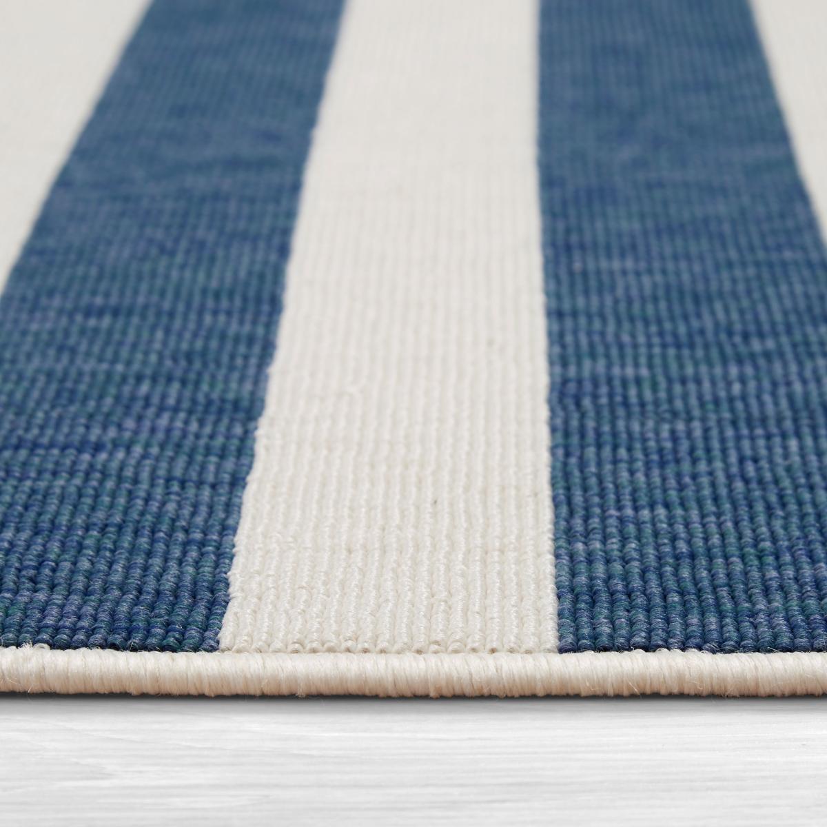 Nautical Stripe Indoor Outdoor Rug Navy – image 3