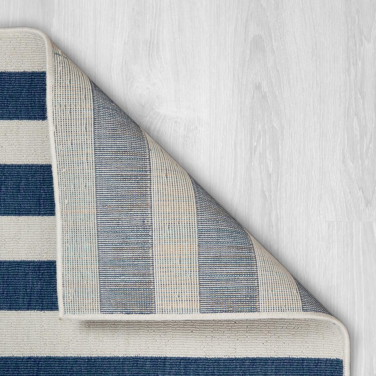 Nautical Stripe Indoor Outdoor Rug Navy – image 5