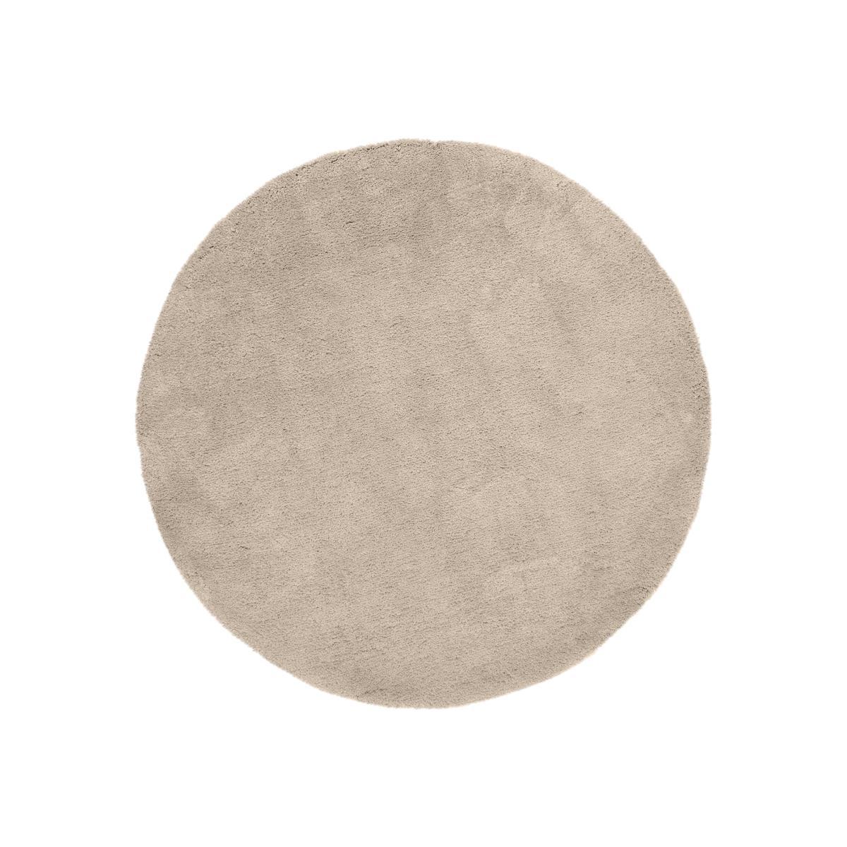 Teddy Bear Circle Rug Taupe – image 1