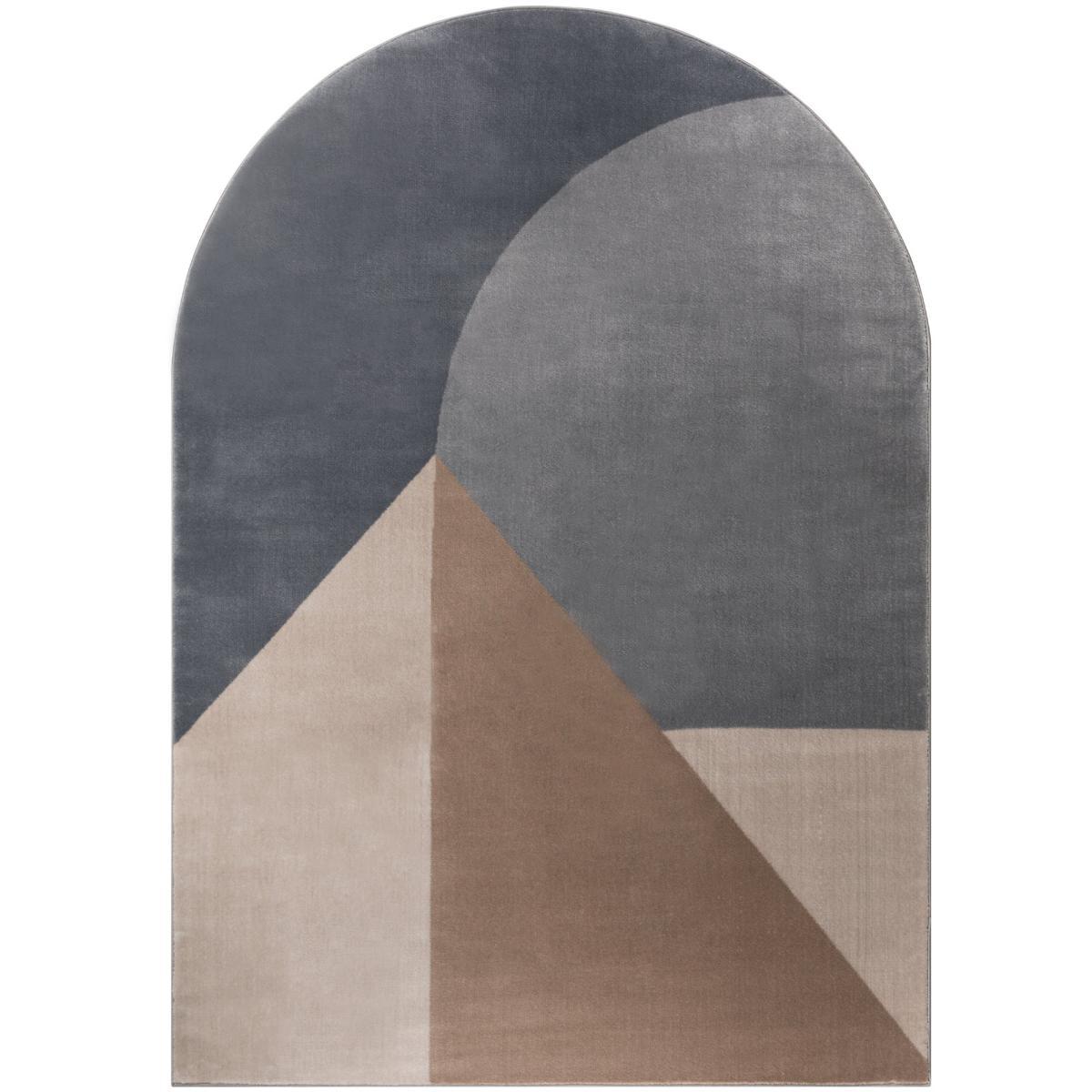 Gabriel Shaped Rug Blue and Brown – image 2