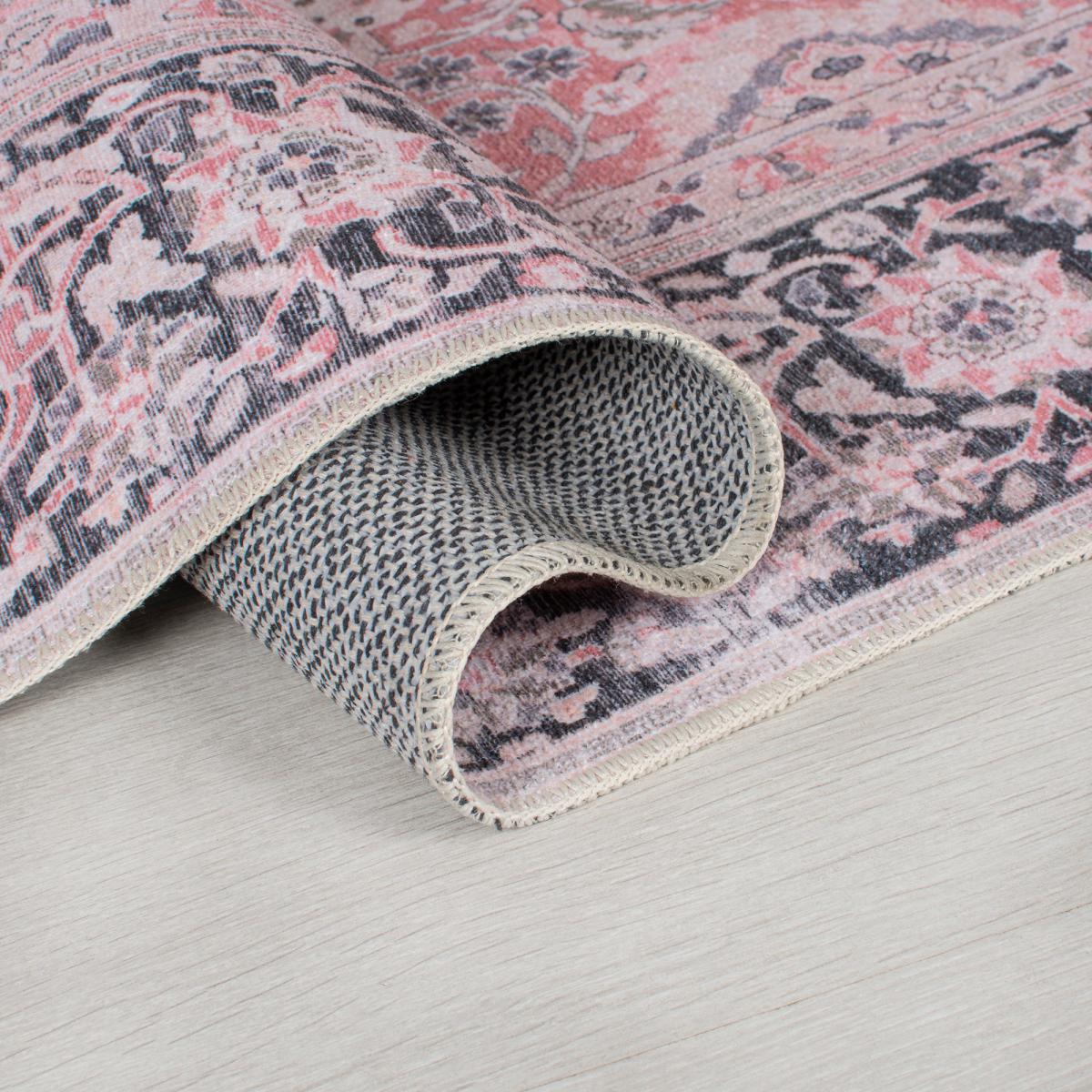 Somerton Washable Rug Pink – image 5