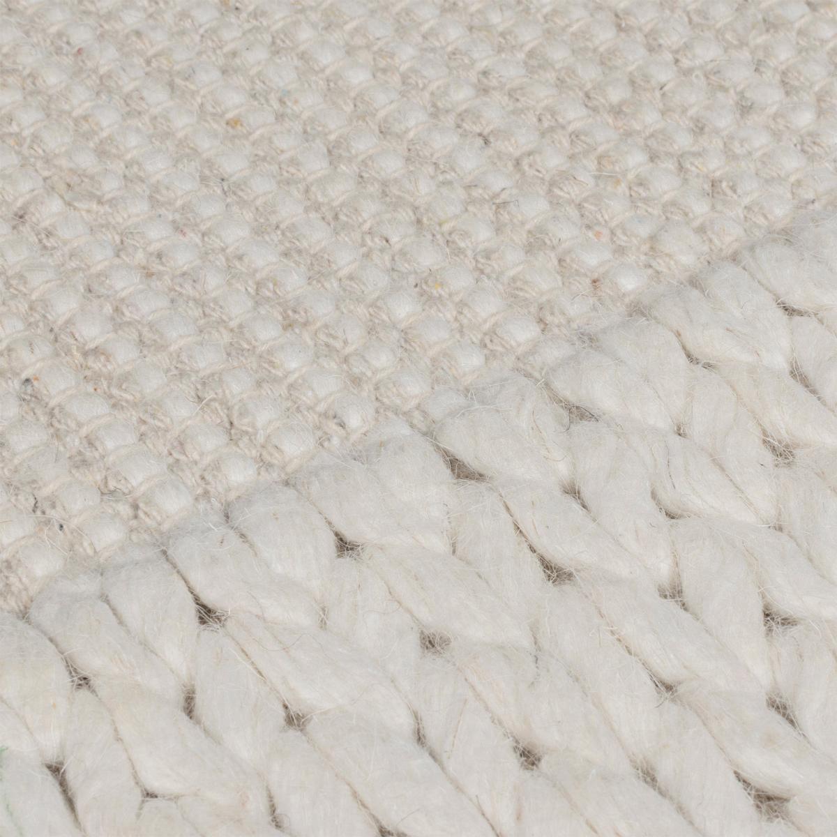 Rue Plait Border Wool Rug Natural – image 3