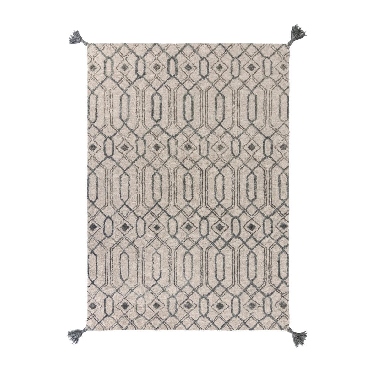 Pietro Geometric Rug Beige and Blue – image 2