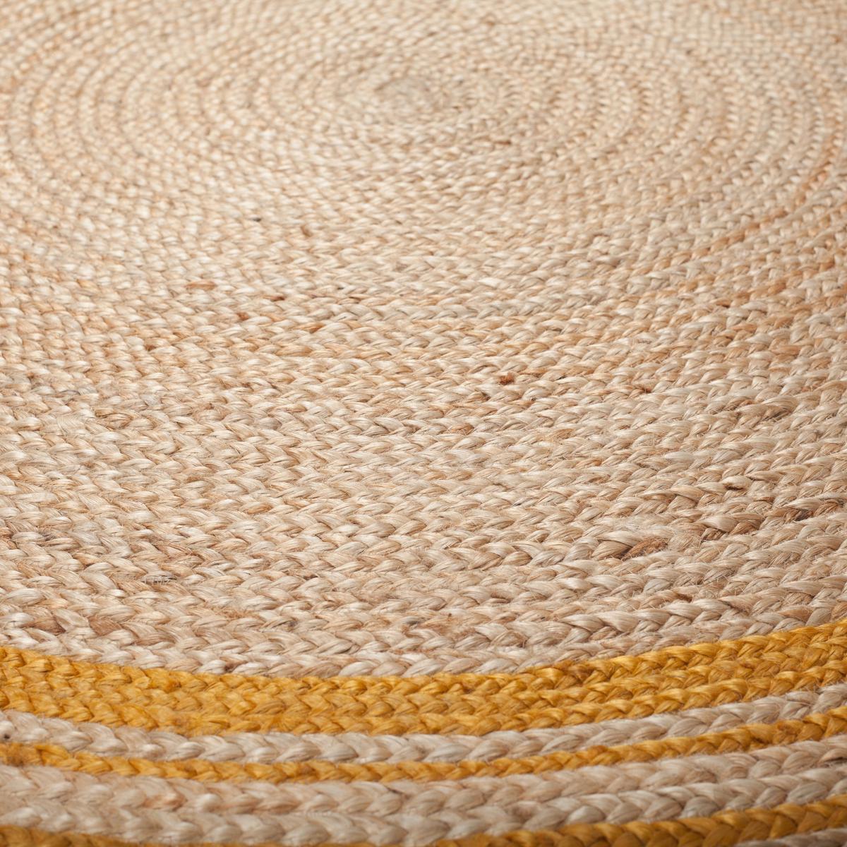 Istanbul Jute Circle Rug Orange and Brown – image 7