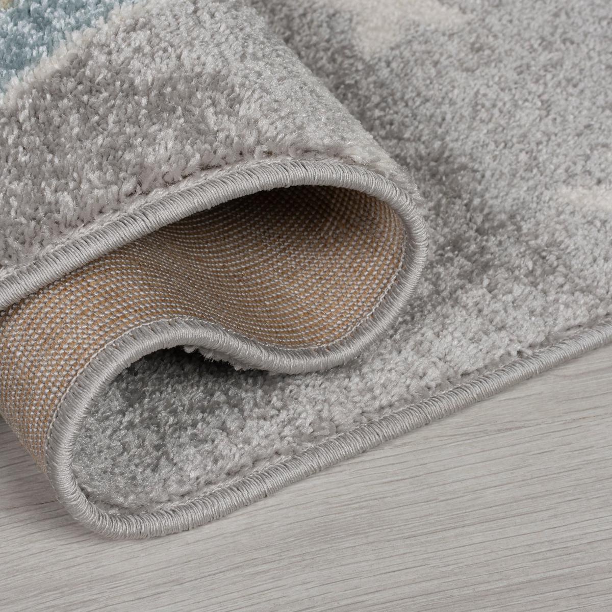 Rainbow Star Rug Grey, White and Yellow – image 4