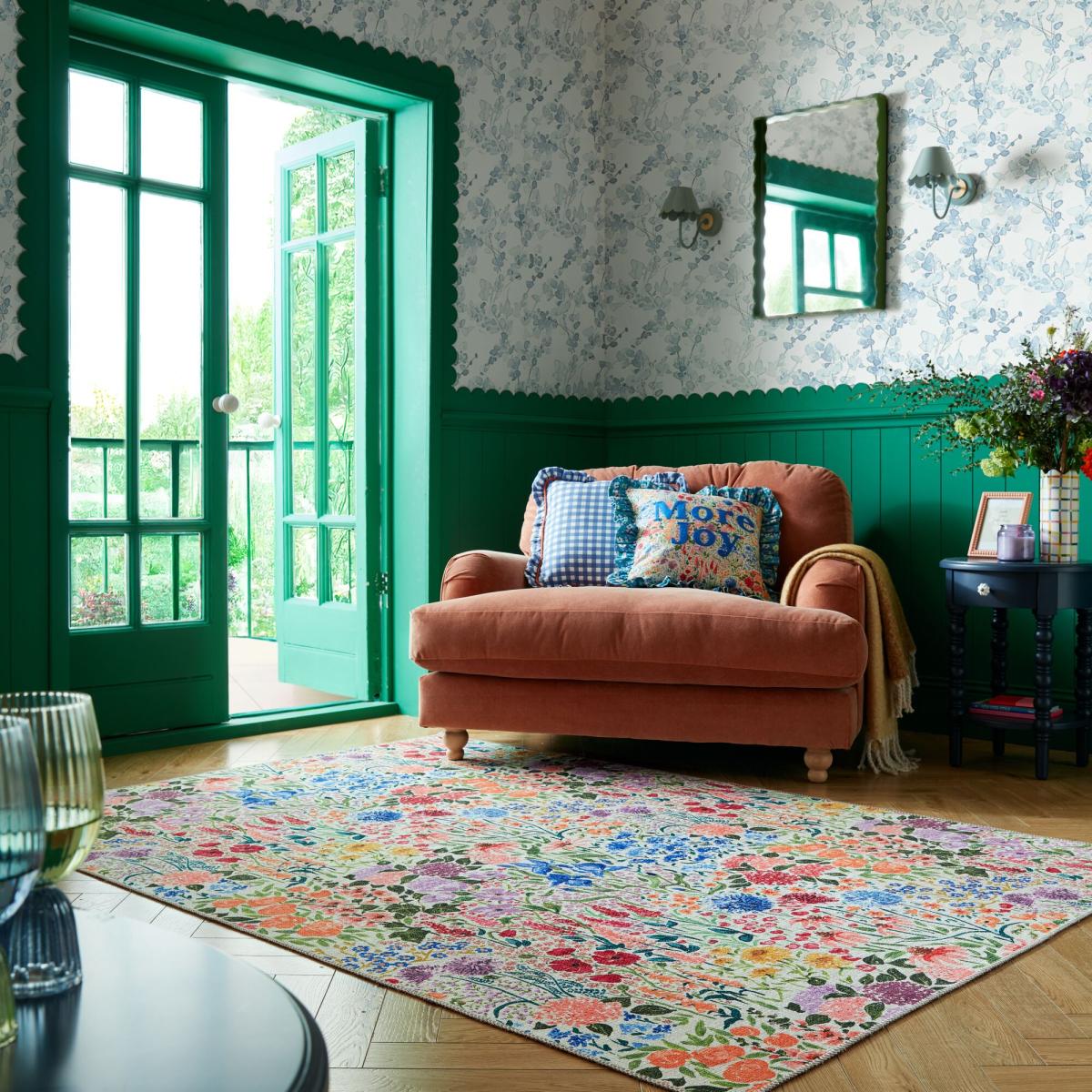 Sophie Robinson Juicy Bloom Washable Rug – image 1