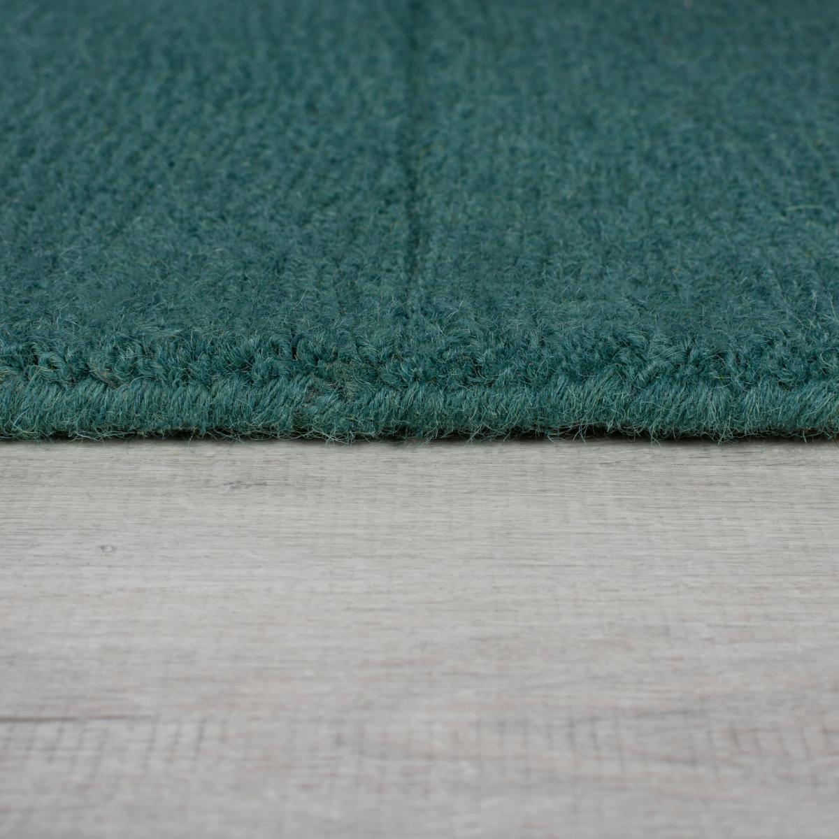 Ombre Checkerboard Wool Rug Green – image 4
