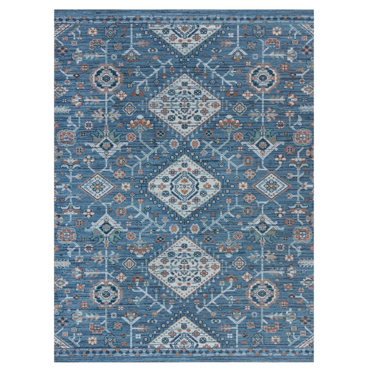 Match Chloe Traditional Washable Rug Blue – image 2