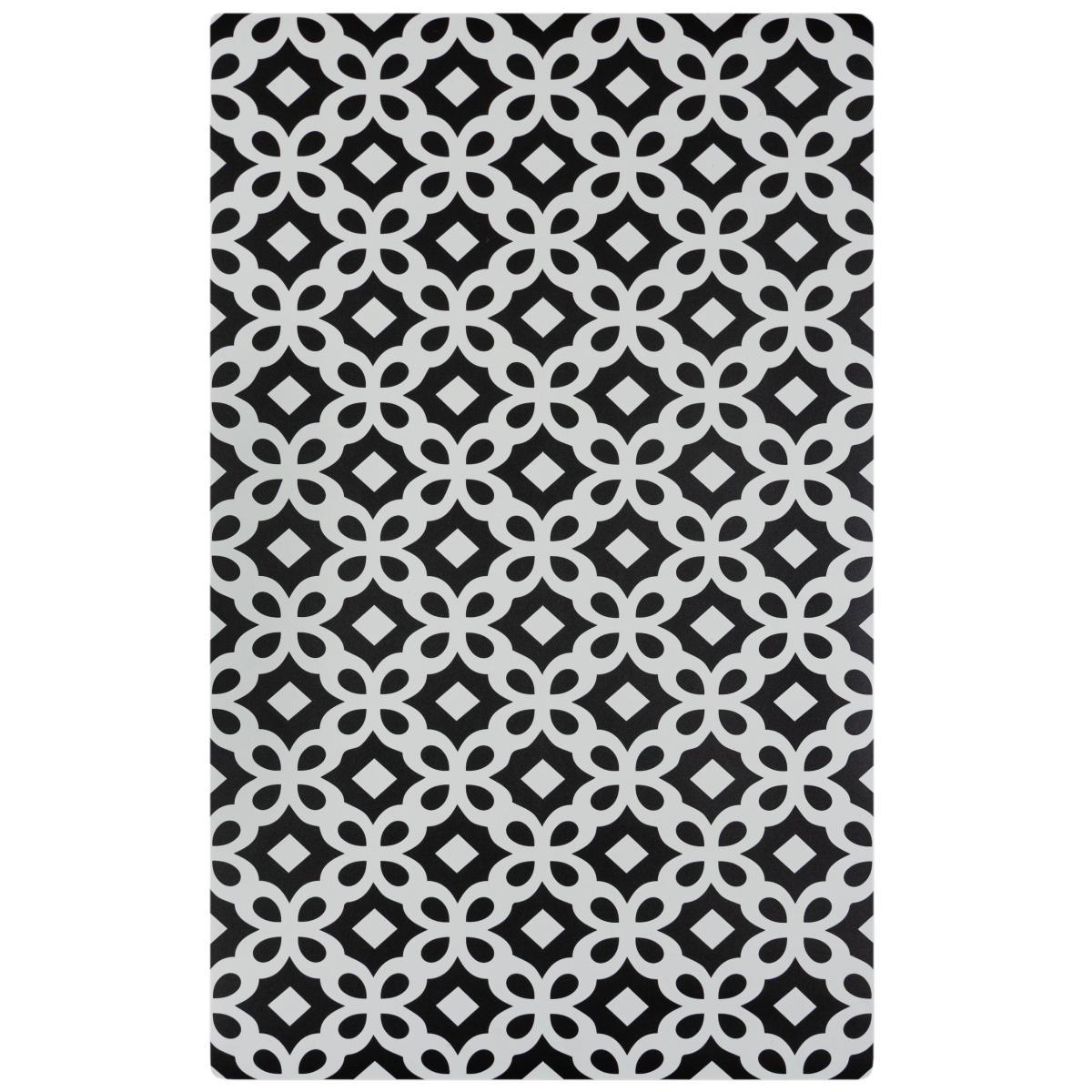 Trellis Tile Vinyl Runner Black and white – image 2