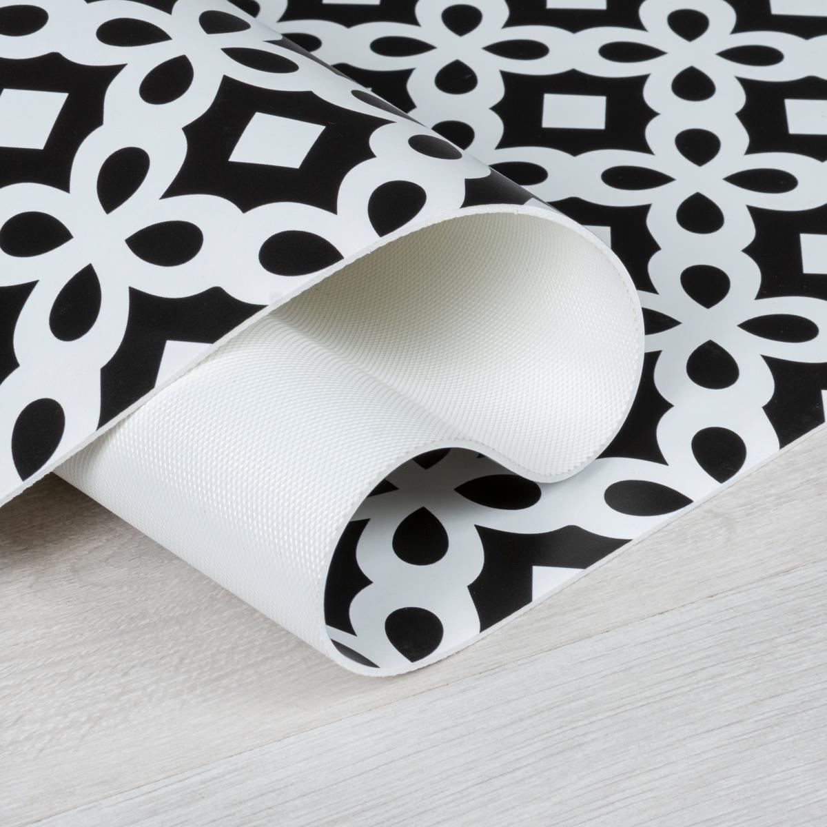 Trellis Tile Vinyl Runner Black and white – image 5