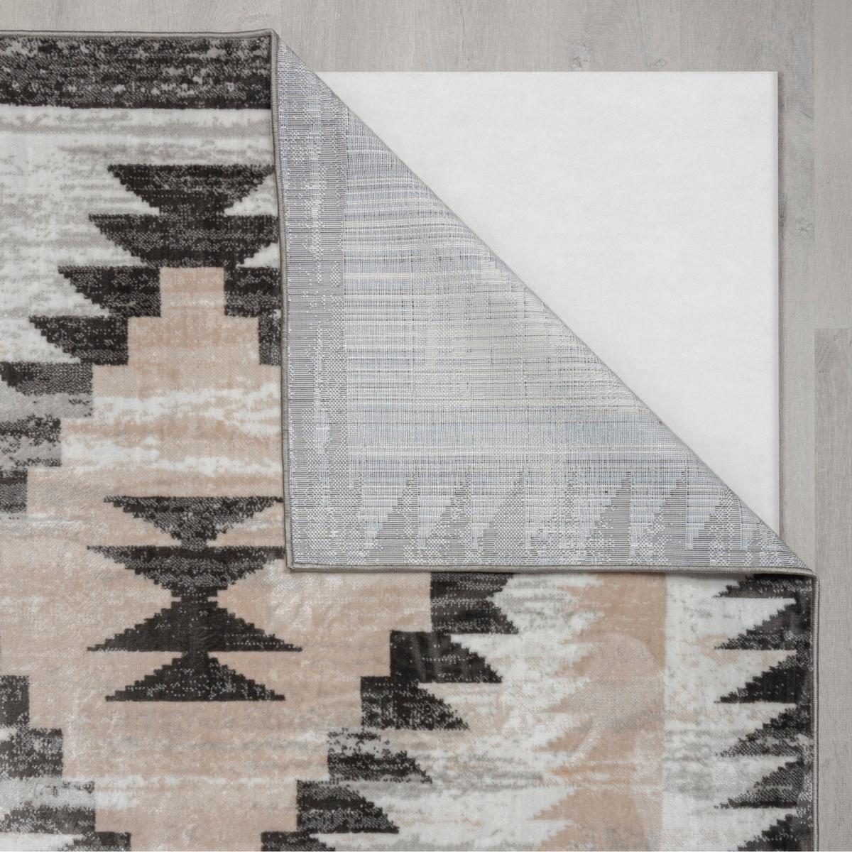 PractiRug Millie Washable Aztec Rug Grey – image 4