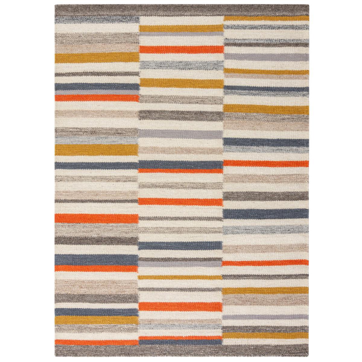 Drake Stripe Woven Rug Blue, Yellow and Orange – image 2