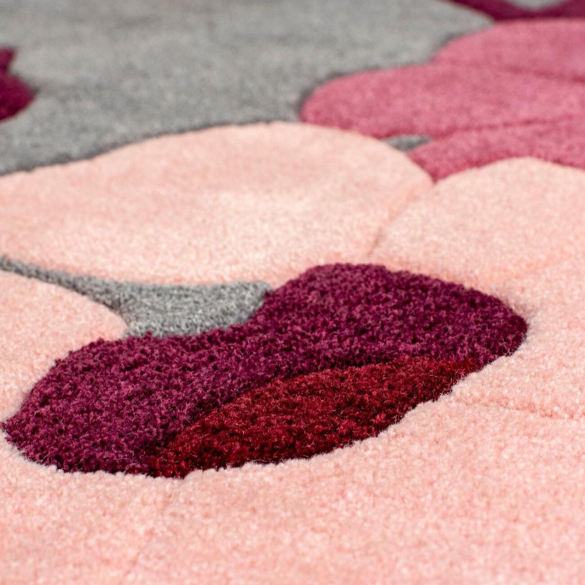 Blossom Floral Circle Rug Pink – image 2