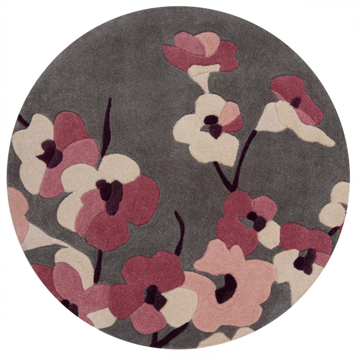 Blossom Floral Circle Rug Pink – image 5