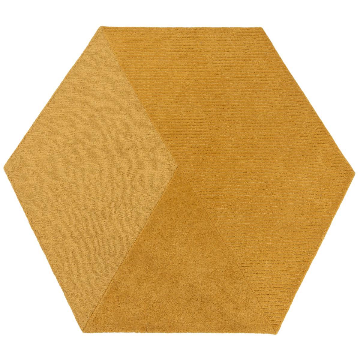 Rebel Wool Hexagon Rug Blue – image 2