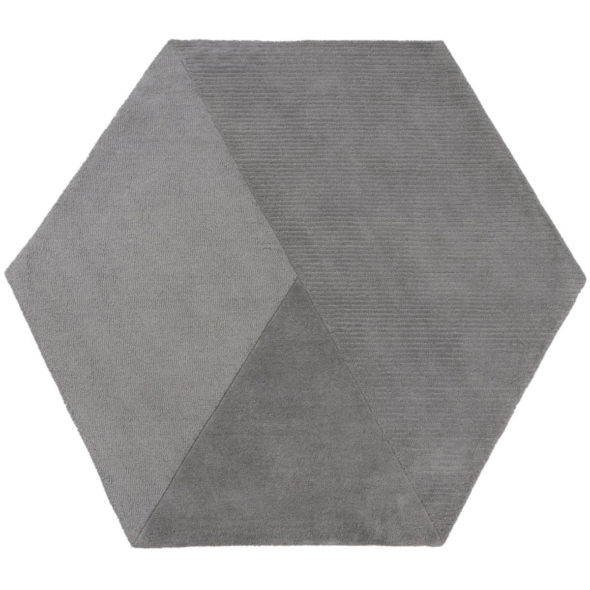 Rebel Wool Hexagon Rug Blue – image 7