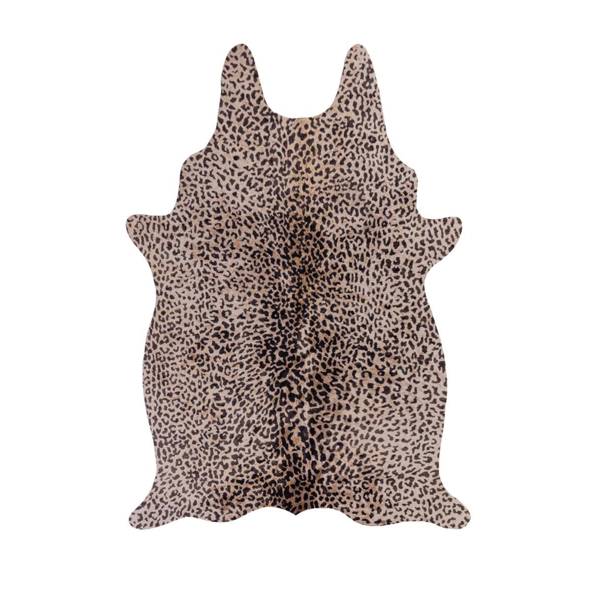 Leopard Print Rug Brown, Black and White – image 2