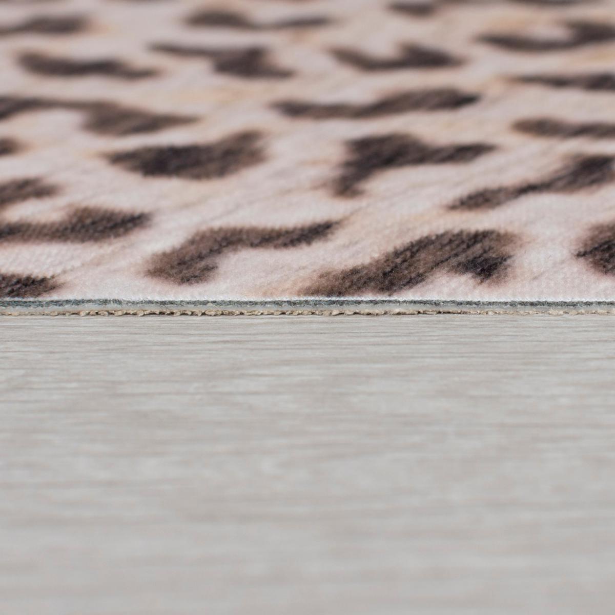 Leopard Print Rug Brown, Black and White – image 3