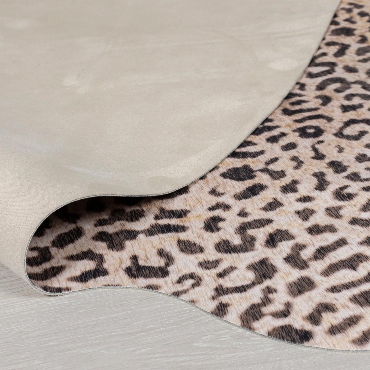 Leopard Print Rug Brown, Black and White – image 4
