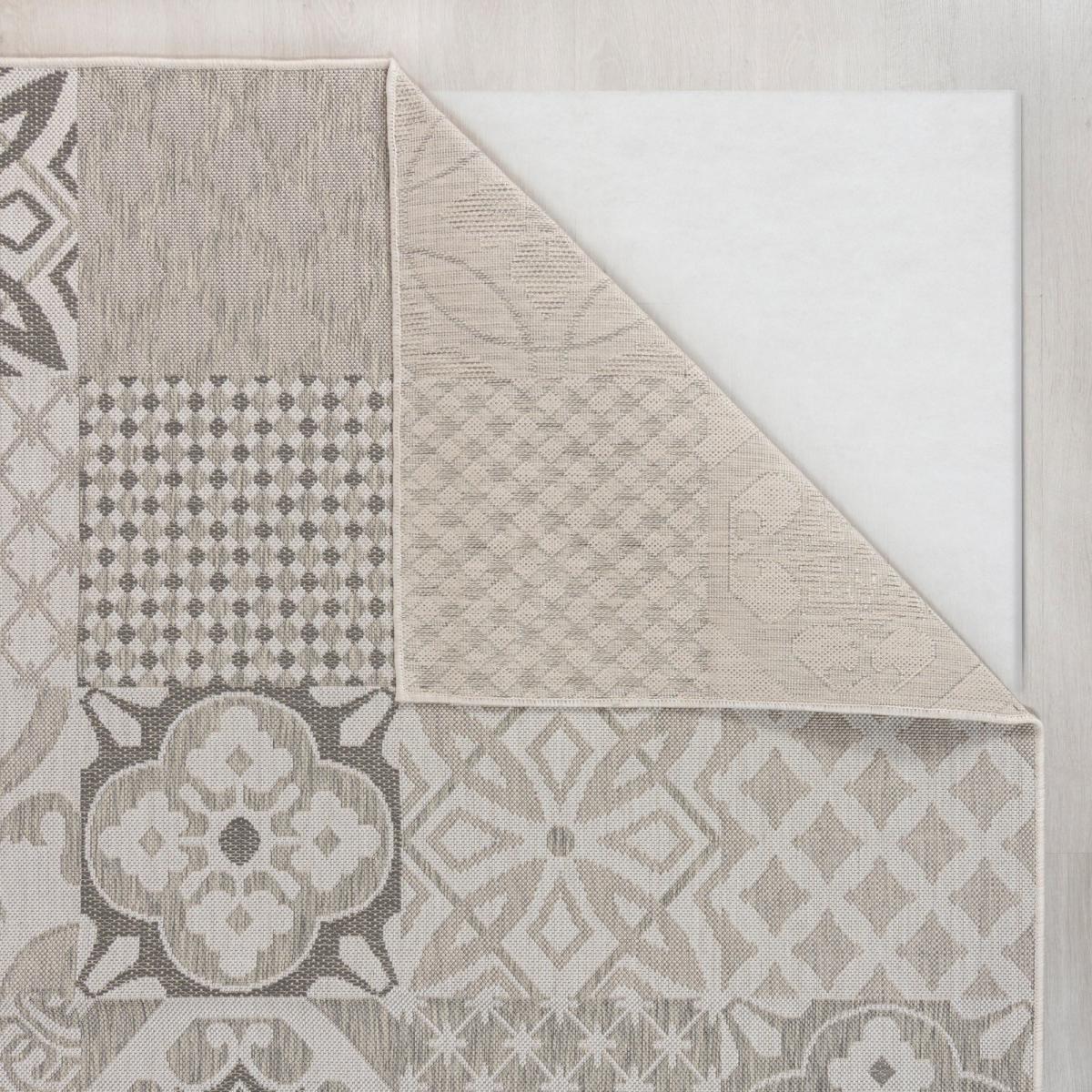 Vita Tile Indoor Outdoor Runner Cream and Brown – image 5