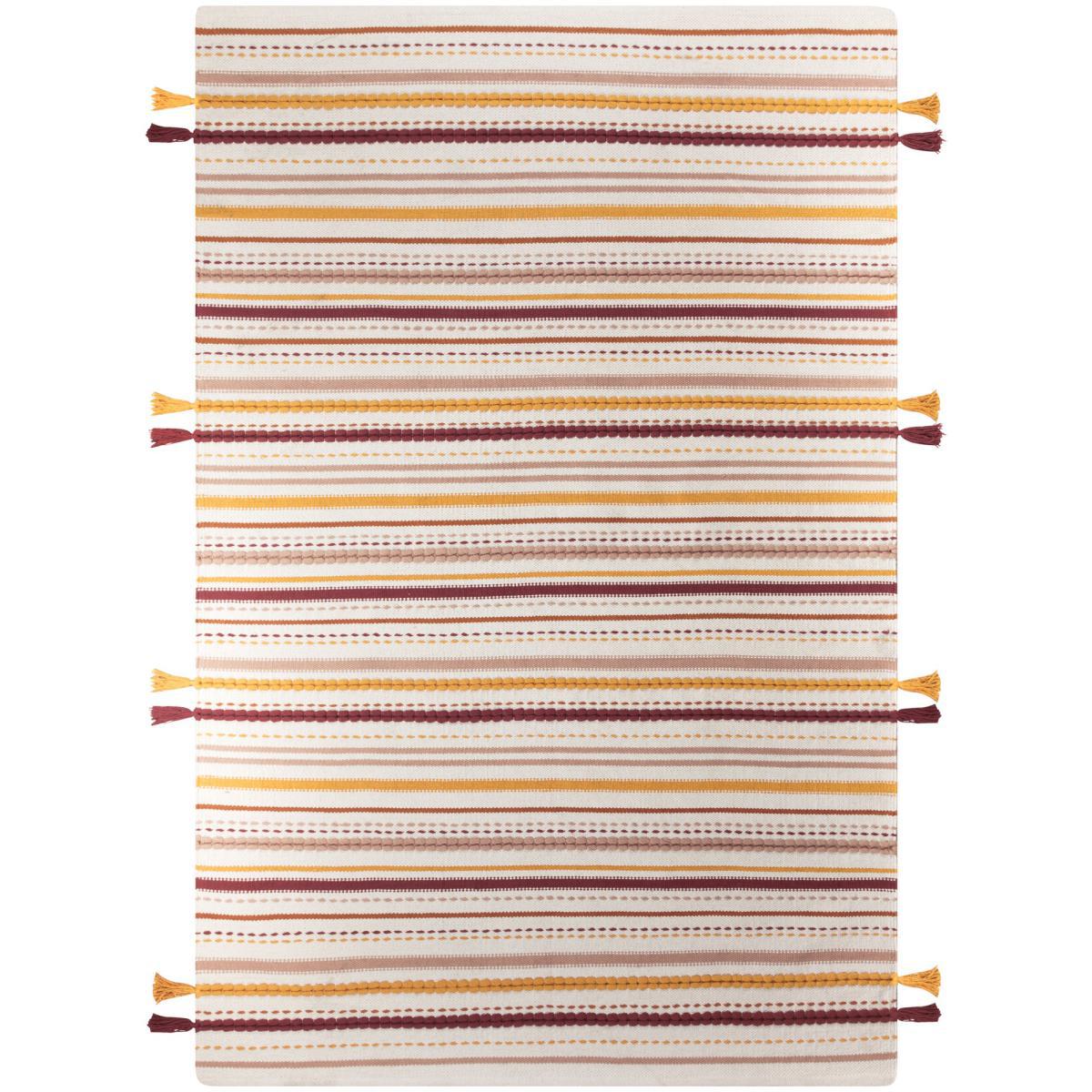 Rowan Stripe Rug Cream – image 3