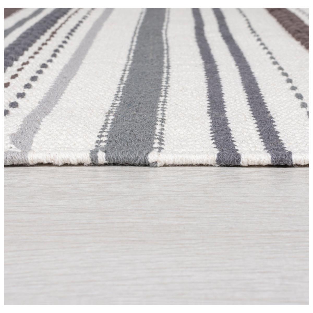 Rowan Stripe Rug Cream – image 8