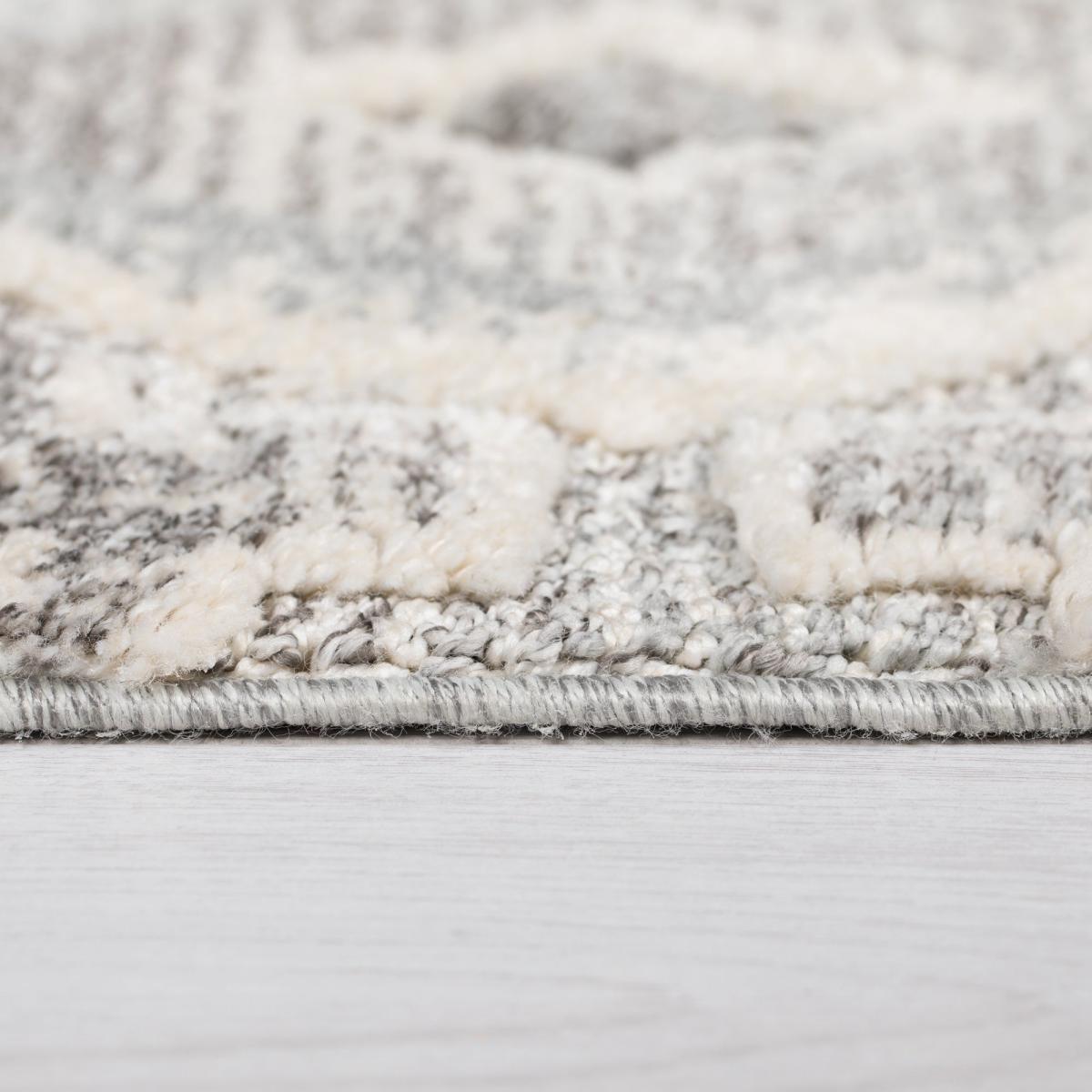Victoria Geometric Rug Grey and White – image 3