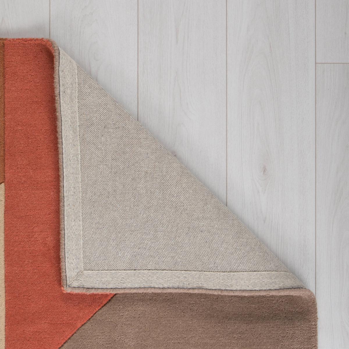 Nori Geometric Wool Rug Orange/Brown/Beige – image 4