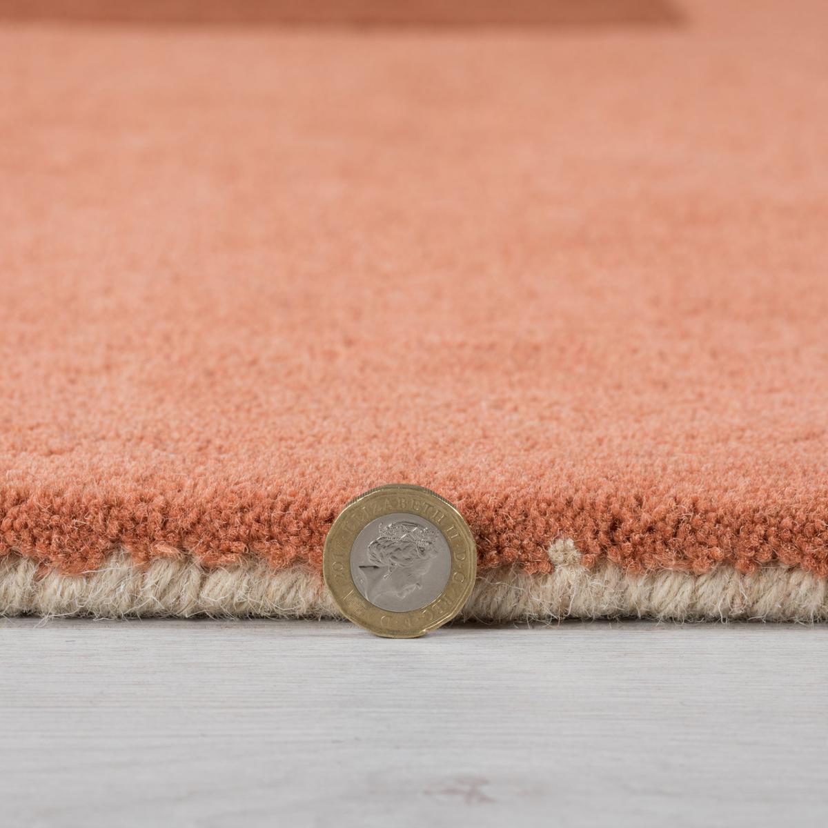 Nori Geometric Wool Rug Orange/Brown/Beige – image 5