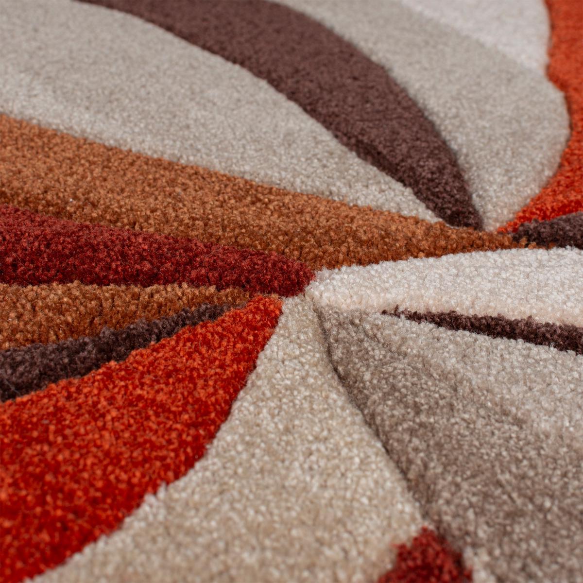 Round Splinter Rug Orange – image 2