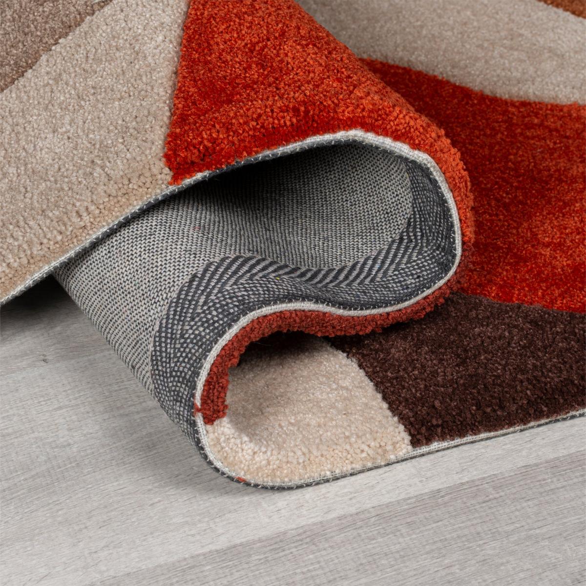 Round Splinter Rug Orange – image 3