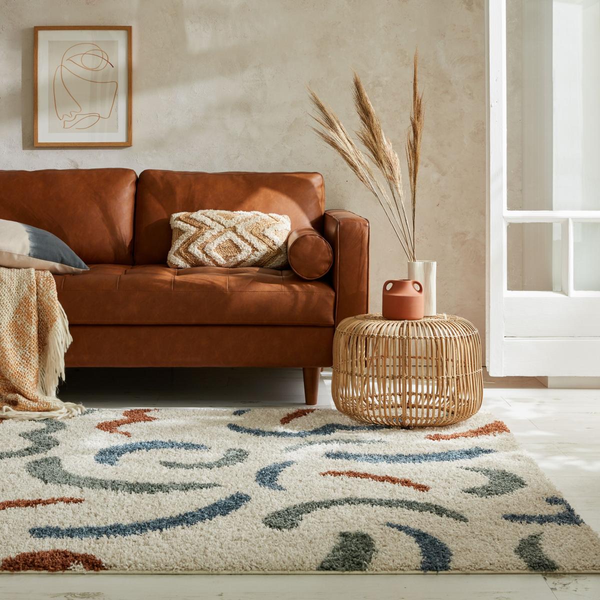 Squiggle Berber Rug MultiColoured – image 1