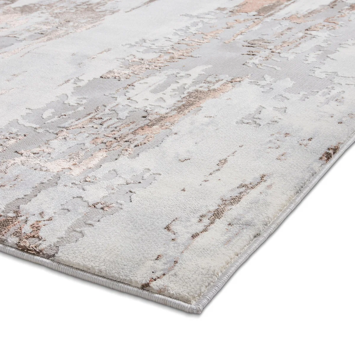Apollo Marble Effect Washable Rug Rose – image 9