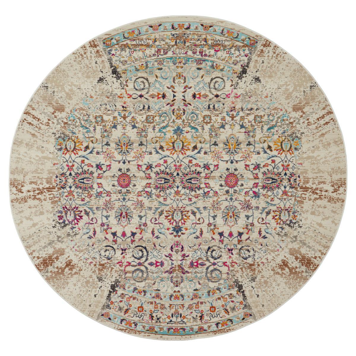 Vintage Kashan 2 Round Rug Blue – image 3