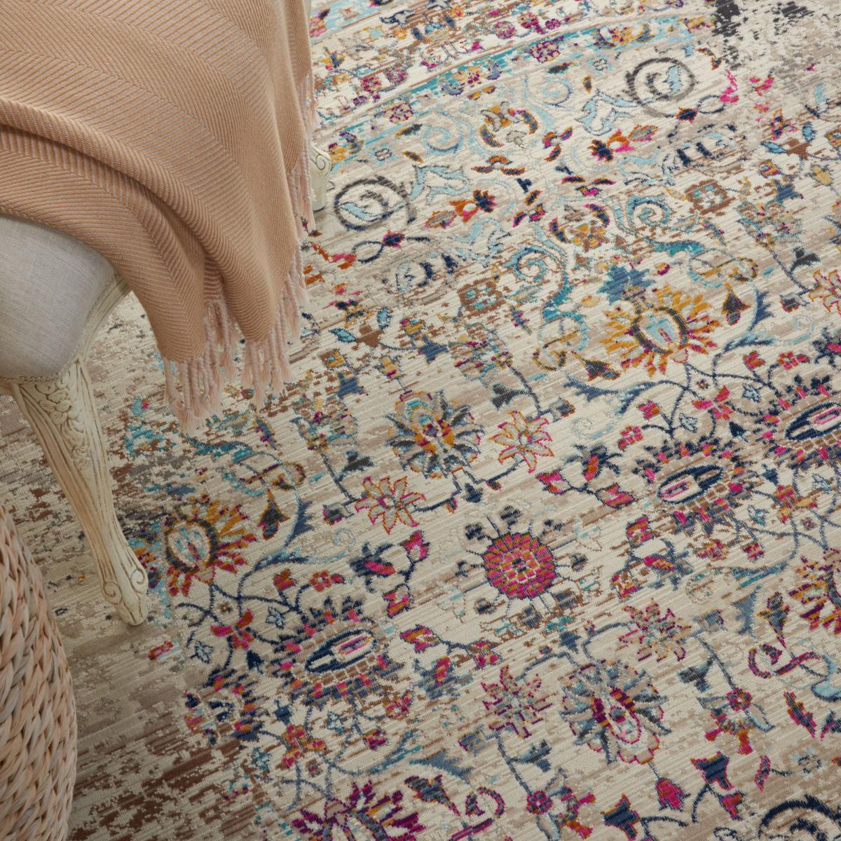 Vintage Kashan 2 Round Rug Blue – image 5