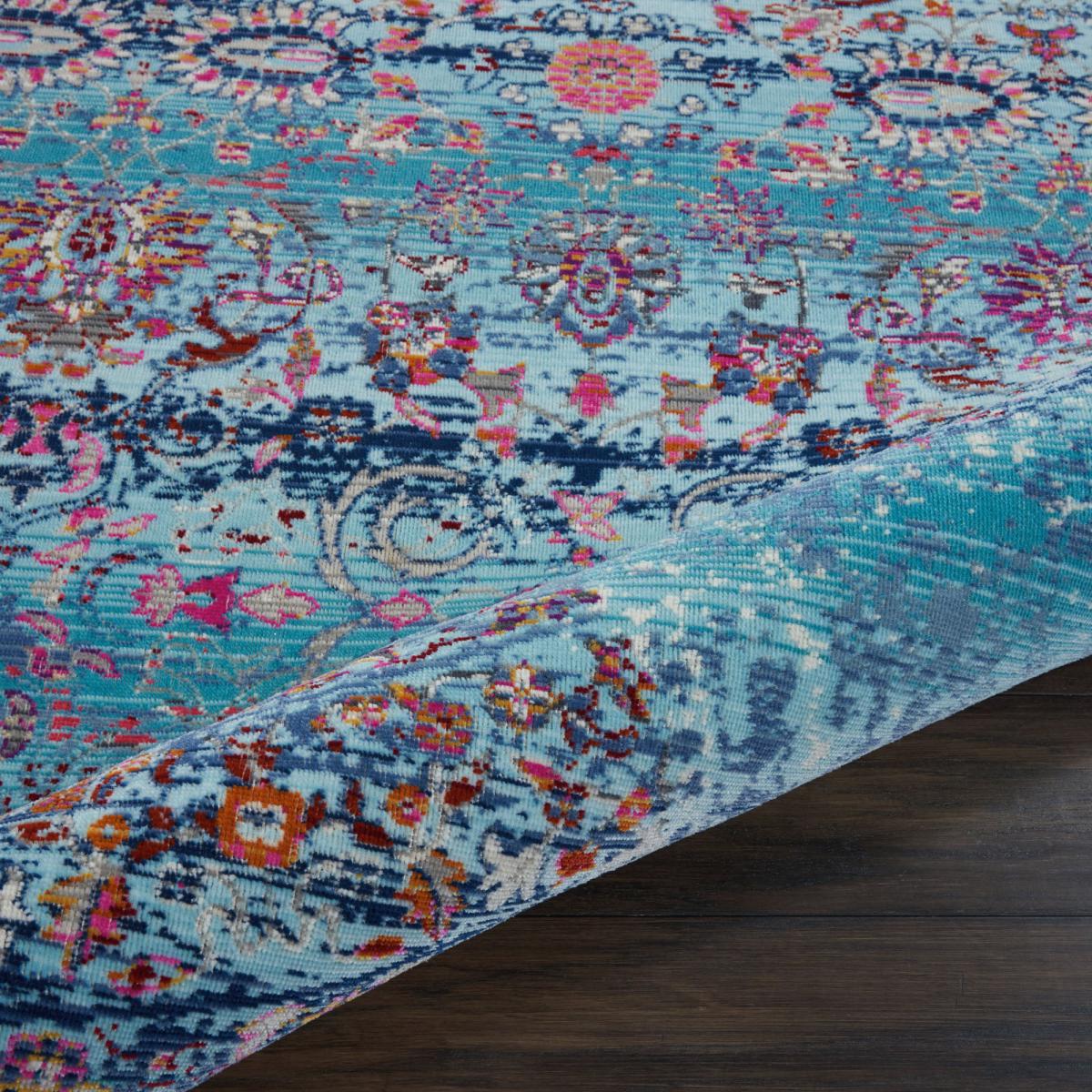 Vintage Kashan 2 Round Rug Blue – image 6