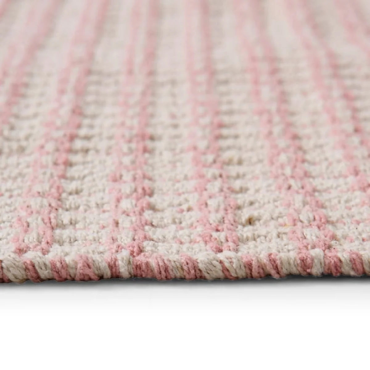 Cotton Linear Pink Scatter Rug – image 4