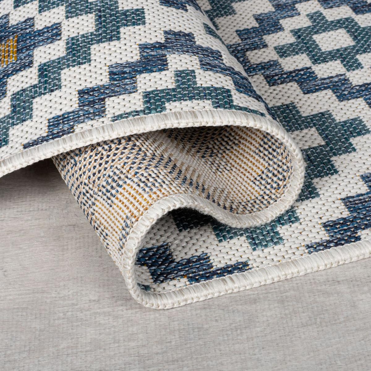 Geometric Tile Indoor Outdoor Rug – image 3