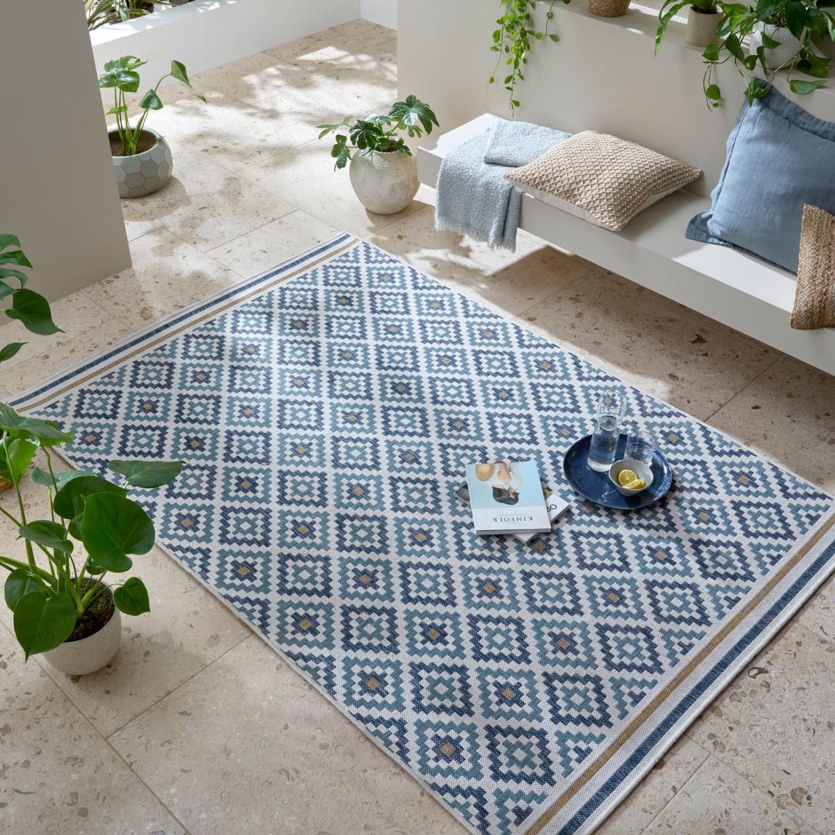 Geometric Tile Indoor Outdoor Rug – image 6