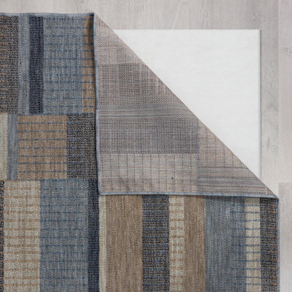 Fuse Offset Striped Rug Blue – image 3