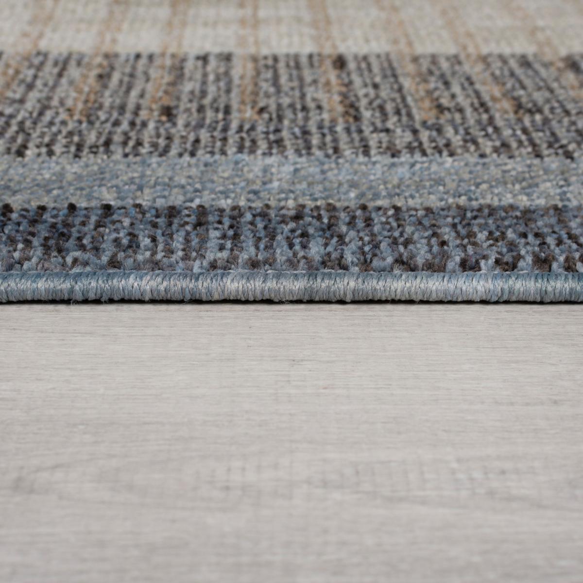 Fuse Offset Striped Rug Blue – image 4