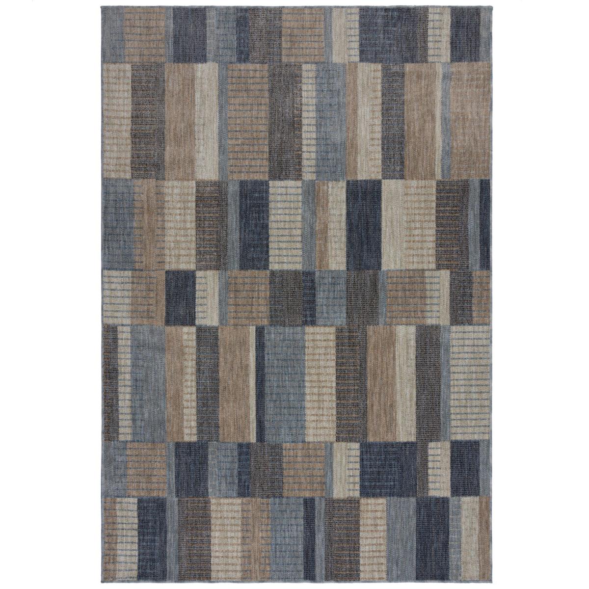 Fuse Offset Striped Rug Blue – image 5