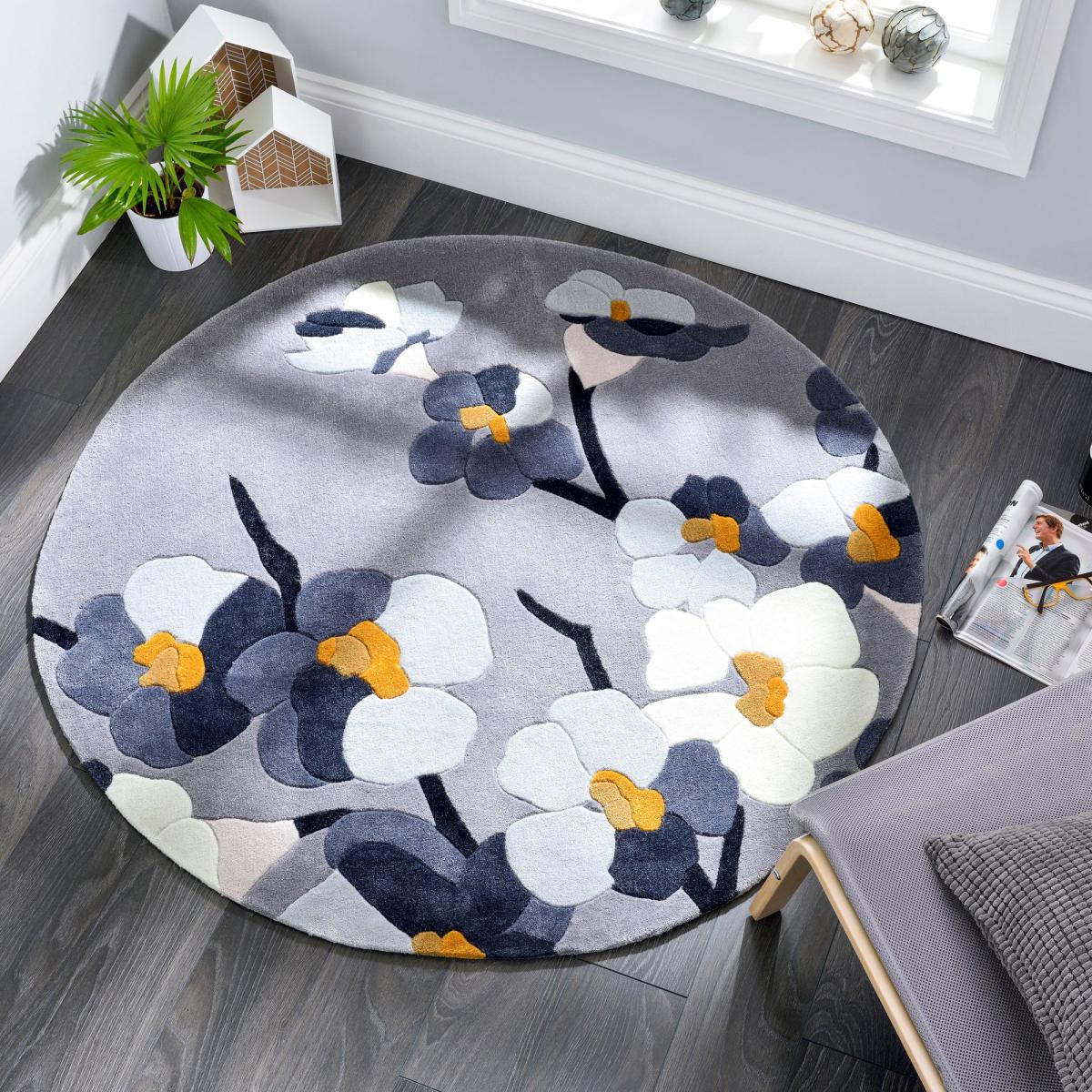 Infinite Blossom Circle Rug Pink – image 2