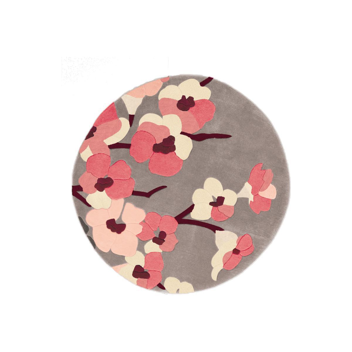 Infinite Blossom Circle Rug Pink – image 1